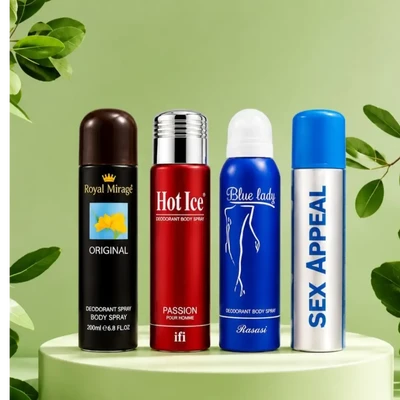 Premium 200 ml 4 pcs body spray combo