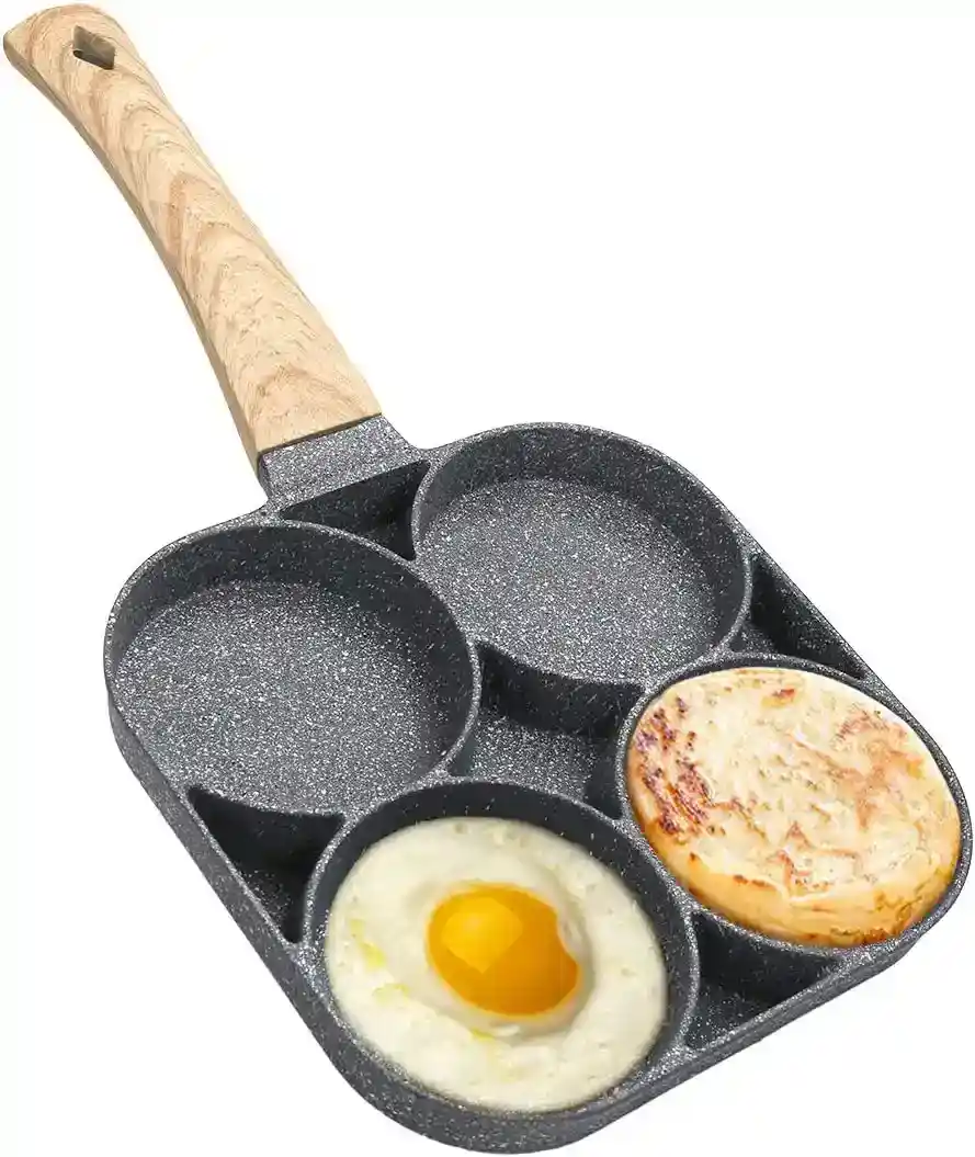 Non stick 4 hole frying pan